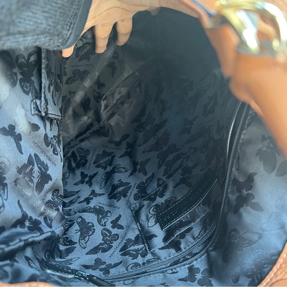 REBECCA MINKOFF Pebbled Leather Shoulder and/or crossbody bag fringe detail Boho - Picture 9 of 13